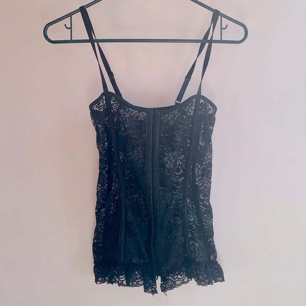 Black lace bodice lingerie 🖤